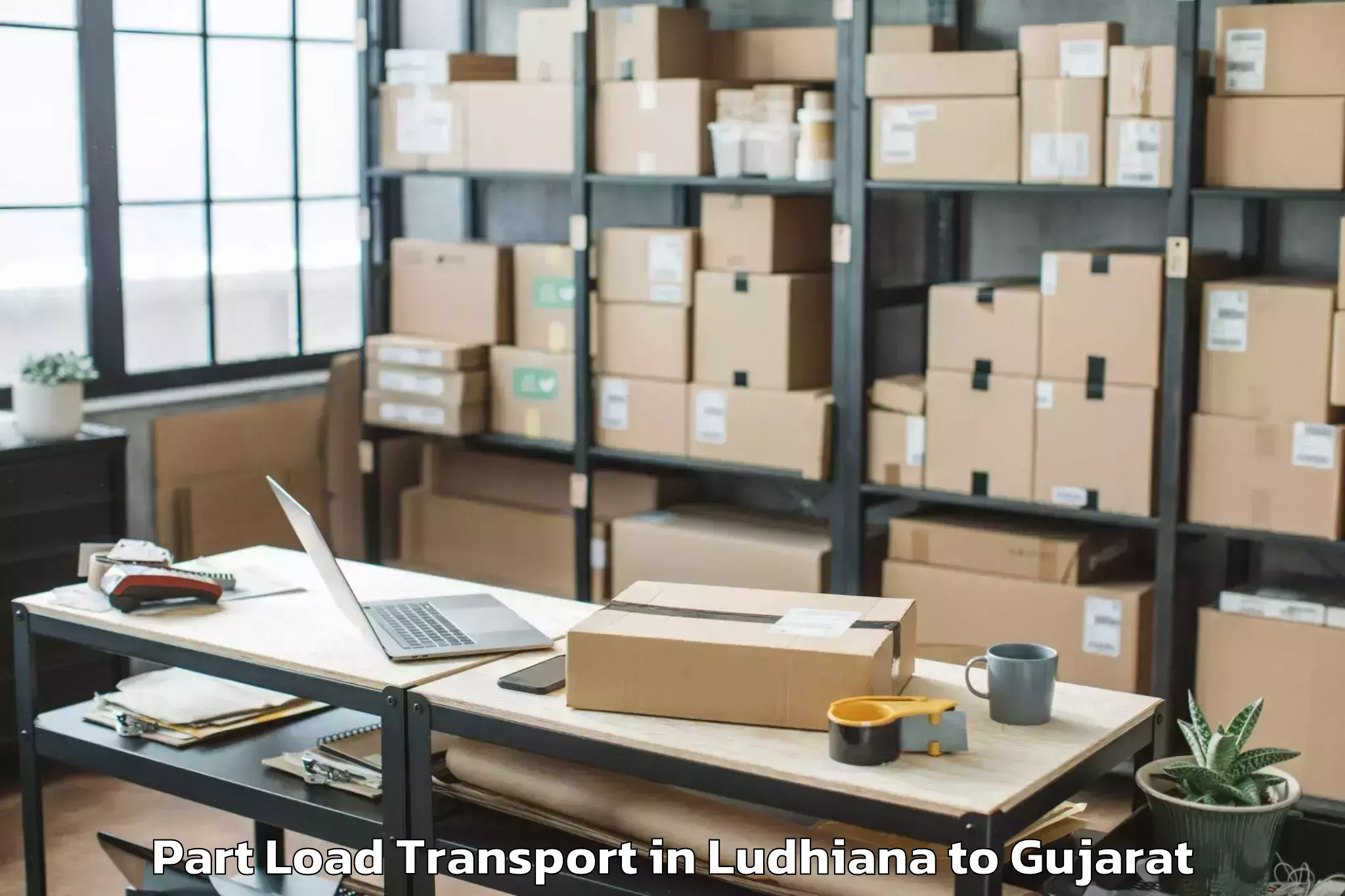 Book Ludhiana to Gusar Part Load Transport Online